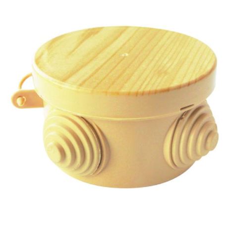 Коробка распаячная ОП 65х40мм с гермовводами светл. дерево Урал Пак КО-81001065-060 У.ПАК