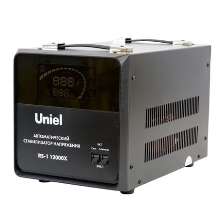 Стабилизатор напряжения релейный 12000ВА однофазный напольный RS-1 12000X - UL-00012861 Uniel