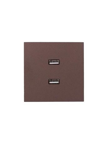 Розетка 2-мест. USB разъем СП ZIMA IP20 шоколад LEZARD 704-7388-192