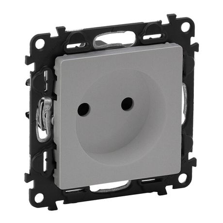 Механизм розетки 1-м СП Valena Life 16А IP20 с лицевой панелью защ. шторки безвинт. зажимы алюм. Leg 753616 Legrand