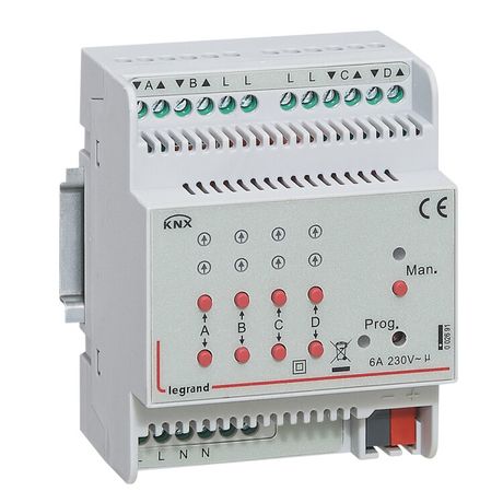 Активатор 4-канальный KNX DIN 4мод. 6А для приводов жалюзи/рольставень Leg 002691 Legrand