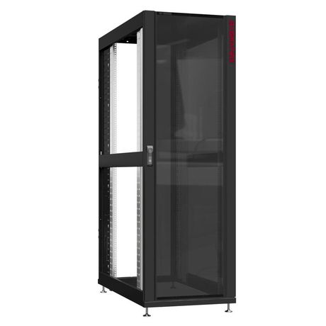 Шкаф серверный 42U 800х1070 передняя дверь: стекло IP41. задняя без. боковые панели: цвет: черный RAL9005 - NS 8142.9100 SYSMATRIX