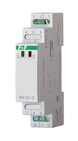 Реле времени RV-01-3 с фиксир. задержкой вкл. 230В 16А 1NO/NC 1 модуль монтаж на DIN-рейке F&F EA02.001.039 Евроавтоматика