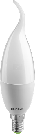 Лампа светодиодная LED 10вт Е14 дневной матовая свеча на ветру - 61964 OLL-FC3 Navigator 21216