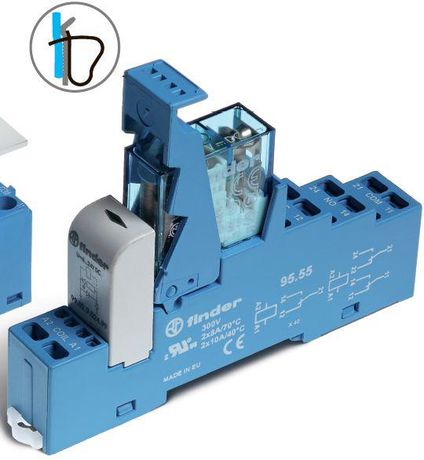 Интерфейсный модуль, электромеханическое реле; 1CO 16A; контакты AgCdO; питание 24В DC (чувствит.); категория защиты IP20 | 488170240050SMA Finder 48.81.7.024.0050SMA