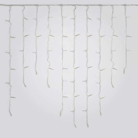 Гирлянда светодиодная "Бахрома" ULD-B1805-048/DTA WARM WHITE IP20 1.8м 48LED тепл. бел. с контроллером провод прозр. Uniel UL-00005274