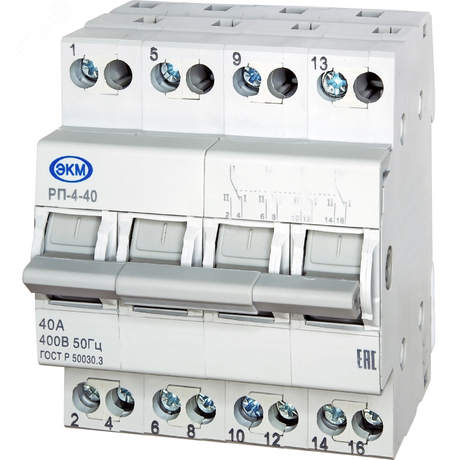 Переключатель модульный реверсивный РП-4-40 - 4680019912257 Меандр