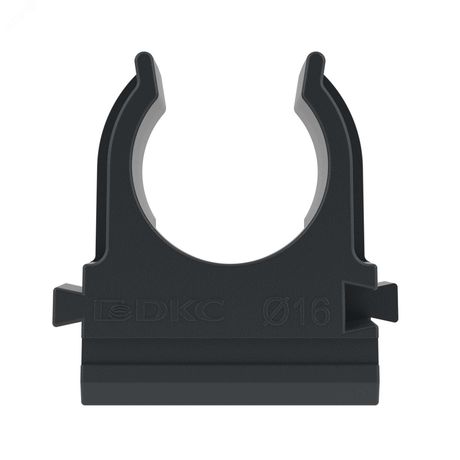 Держатель для труб (клипса) d16мм с защелкой черн. DKC 51016N ДКС