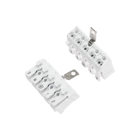 Клемма пружинная соединительная КСП 5-полюсная с заземлением и монтажными ножками (50 шт./уп.) | 07-6217-2 REXANT MEET