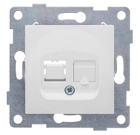 Розетка телефонная RJ12 Ugra, механизм, одинарный, белый - С11Т1-001 GUSI