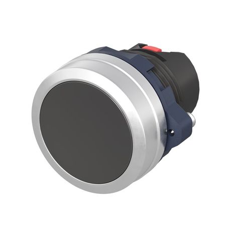 Кнопка плоская без фиксации, черная, алюминий | M22P-FMBLA DKC ДКС