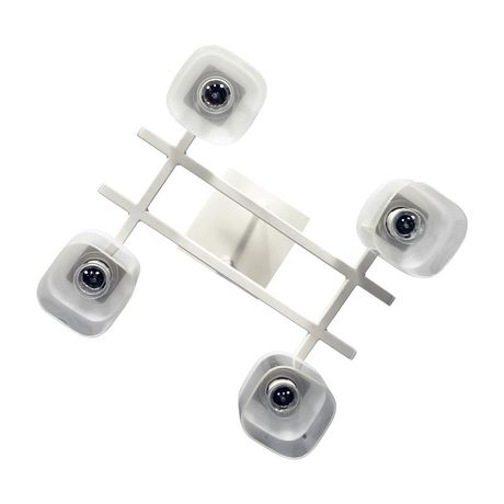 Светильник "Базиль" 141 бел.муар (плафон 8597) НПБ 01-4х60-124 Е27 | 1005404677 Элетех