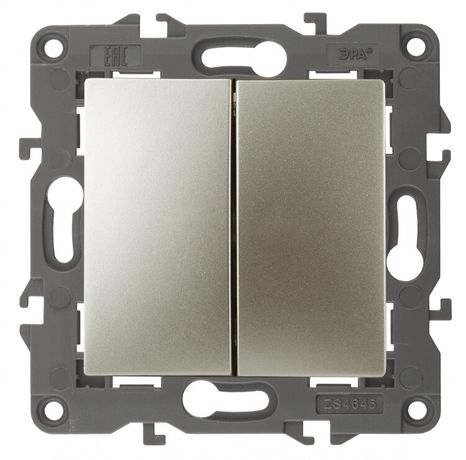 Переключатель 2-кл. СП Elegance 14-1106-04 10А IP20 250В 10AX механизм шампань Эра Б0034246