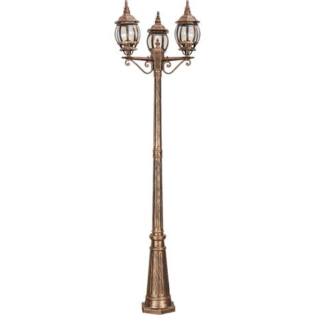 Светильник садово-парковый 8115 3*100W 230V E27 400*580*2120мм черное золото | 11243 FERON