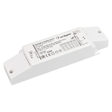 Блок питания ARJ-SP-40-PFC-TRIAC-INS (40W, 27-38V, 0.7-1.05A) (Arlight, IP20 Пластик, 5 лет) | 028185(1) Arlight