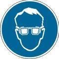 Знак наклейка M01 "Работать в защитных очках" (200х200) ГОСТ 12.4.026-2015 PROxima| an-m-01 | EKF