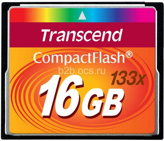 Карта памяти TS16GCF133 16GB CF Card (133X) Transcend 1000501793