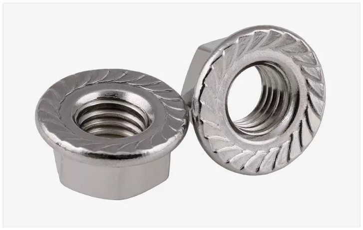 Гайка с насечкой, препятствующей откручиванию нержавеющая (А2) М12 (DIN 6923) (200 шт/уп) | PR08.7450 Промрукав Строитель