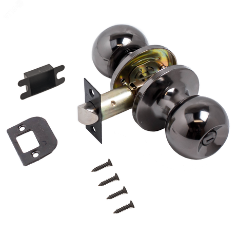 СТАНДАРТ 607 BK BN черный никель - 13034 Ручка-защелка для межкомнатных дверей ПТК