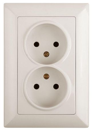 Розетка 2-м СП Solo 4-204-02 16А 250В 2P сл.кость Intro Б0043327 ЭРА