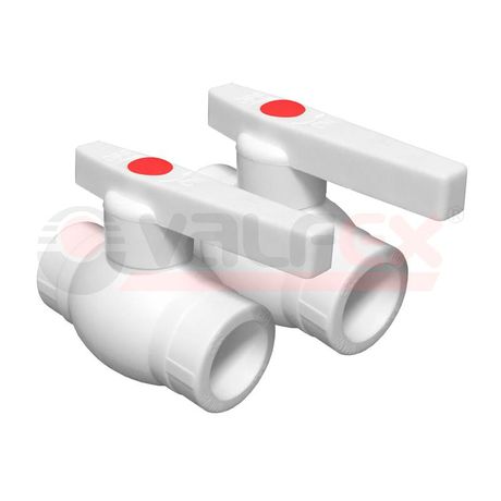 Кран шаровой 40 Optima металл. шар полипропиленовый PPR белый - VALF 10145040 VALFEX 00000016291