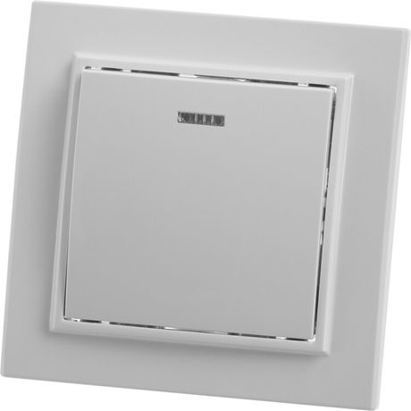 Выключатель 1-клавишный c индикатором, серия Эрна, белый, - PSW10-9001-01 FERON 39041