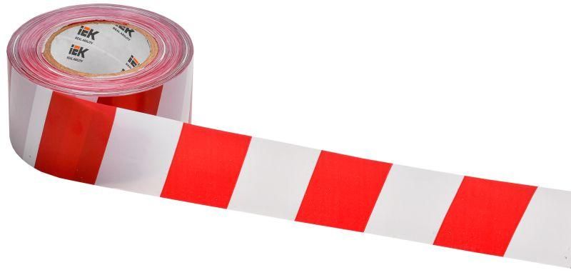 Лента сигнальная оградительная ЛО-200 (50мм-35мкм) красно-белая 200м - UST11-200-050-035-K58 IEK