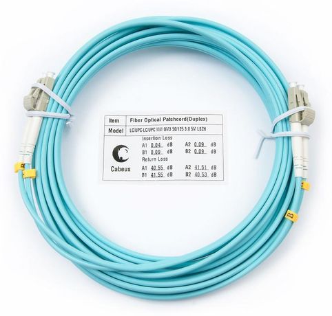 Шнур оптический FOP-50-LC-LC-5м duplex LC-LC 50/125мм OM3 5м LSZH Cabeus 7340c FOP-50-LC-LC-5m
