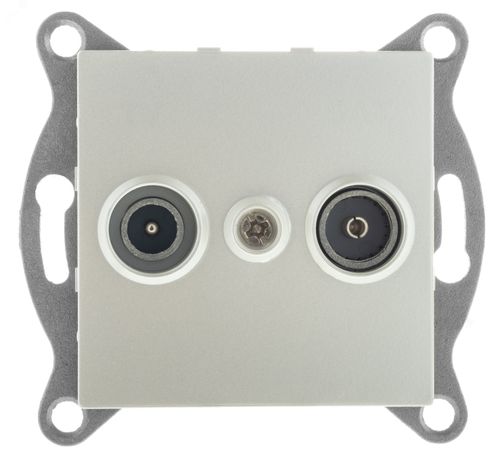 Механизм розетки TV+ SAT оконечной СП Ugra жемчуж. GUSI С11TS1-028