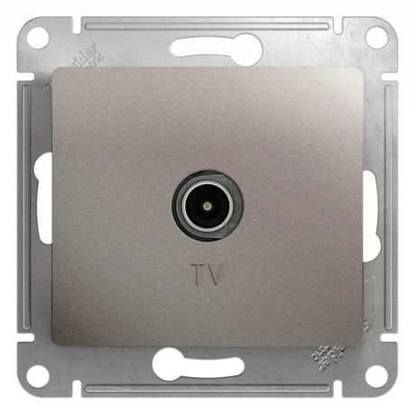 Механизм розетки TV Glossa проходной 4DB платина SchE GSL001292 APC