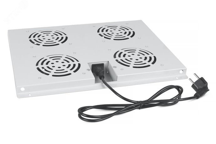 Модуль вентиляторный с 4-я вентиляторами для установки в напольные шкафы серии SH-05C, ND-05C глубиной 600мм - TRAY-60 Cabeus 7068c