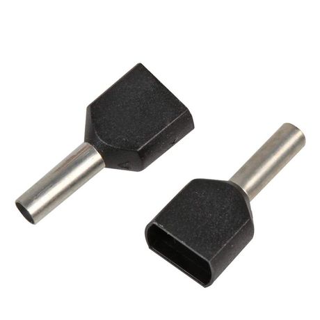 Наконечник-гильза двойная с изолир.фланцем 1,5 кв.мм черный (НШВИ2) | IFD2-1.5-8BK DKC ДКС