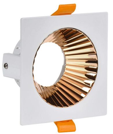 Светильник точечный 4109 встр. поворотн. GU10 белый/золото пласт. | LT-UVB0-4109-GU10-1-K22 IEK