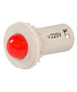 Лампа светодиодная индикаторная СКЛ-11-К-2-220, красная, 220В AC/DC, d=27, сила света 20 мКд - ET510804 Электротехник