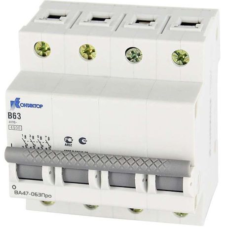 Выключатель автоматический модульный 4п C 3А 4.5кА ВА47-063Про Контактор 7000162 Legrand