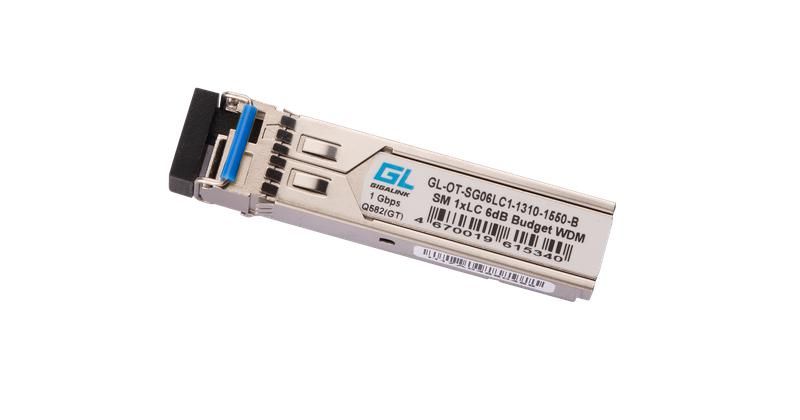 Модуль SFP WDM 125Гбит/с одно волокно SM LC Tx:1310/Rx:1550нм 6дБ до 3км GIGALINK GL-OT-SG06LC1-1310-1550-B