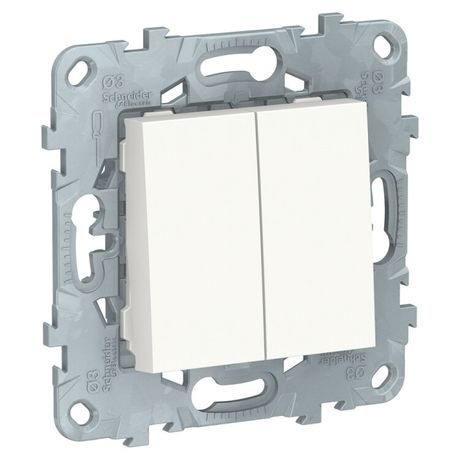 Выключатель 2-кл. 2мод. СП Unica New IP21 (сх. 5) 250В 10AX механизм бел. SchE NU521118 Schneider Electric