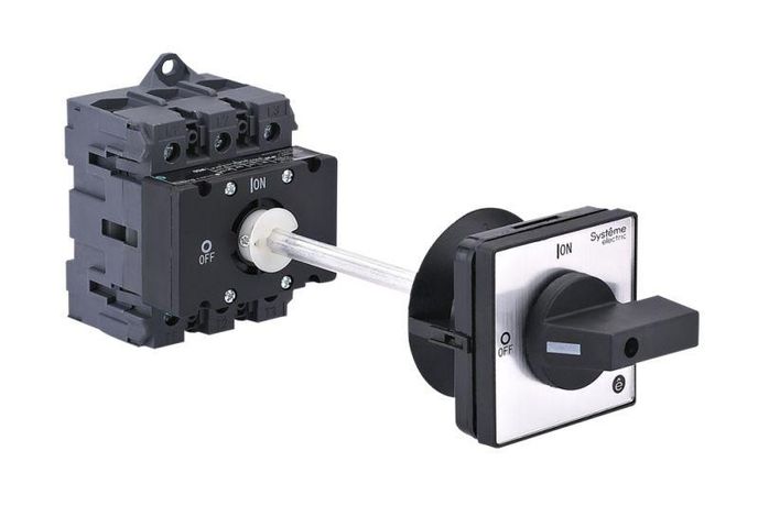 ЧЁРНОЙ выносной рукояткой на дин-рейке/плате | MSD80340B SE Выключатель-Разъединитель 3P 80A IP20 С APC