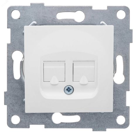 Механизм розетки телефонной RJ12 2-местн. СП Ugra жемчуж. GUSI С11Т2-028
