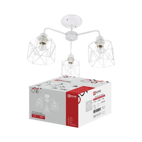 Люстра под лампу LOFT ATIKO-СN-3E27R-WH 3хE27 бел. IN HOME 4690612067292 IN HOME арт. 4690612067292