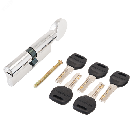 Механизм цилиндровый для врезных замков, АЛЛЮР HD FG 80-5К CP хром - 7820 ПТК