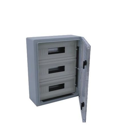 Корпус щита распределительного 350х500х195мм Din-рейки 45M (3х15) навесной пластик Cetinkaya Pano CP5117