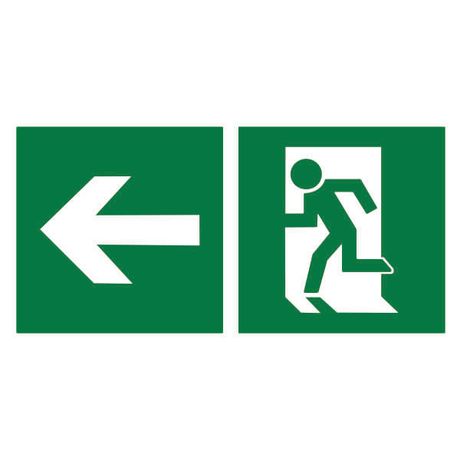Знак безопасности NPU-1510.E32"Напр. к эвакуационному выходу налево" Белый свет a20176 BS