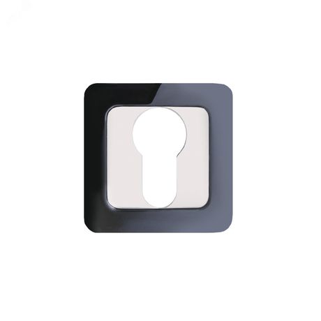 Накладка декоративная (комплект) под цилиндровый механизм замка, АЛЛЮР АРТ ET-S1 BN/CP (42102) черный никель - 11451 ПТК