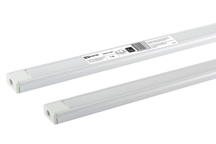 Алюминиевый профиль накладной 1506 (1 м), матовый рассеиватель, 2 заглушки, крепежа | SQ0331-0481 TDM