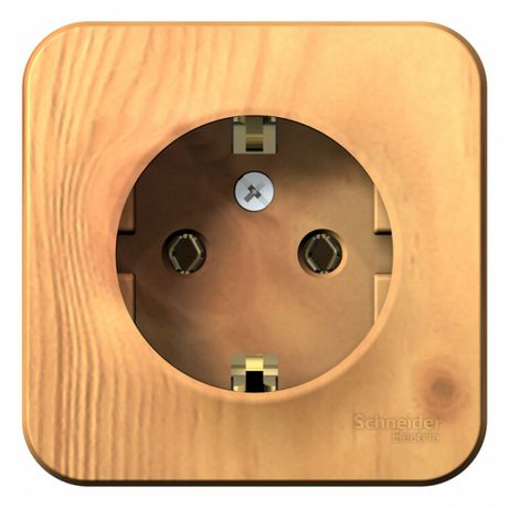 Розетка 1-м ОП Blanca 16А IP20 250В с заземл. без защ. шторок ясень SE BLNRA010105 APC