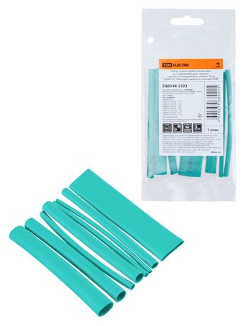 Набор трубок термоусаживаемых, клеевых "Моноцвет-диапазон, зеленый " | SQ0548-2303 TDM