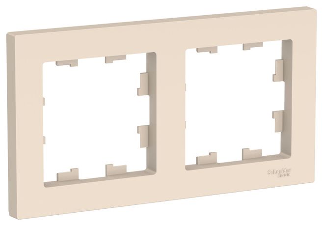 Рамка двухпостовая ATLASDESIGN универсальная бежевый - ATN000202 APC