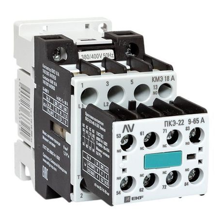 Комплект КМЭ 18А 1NO 400В АС с дополнительными контактами 2НО+2НЗ EKF AVERES | ctr-s-18-10-400-av-22