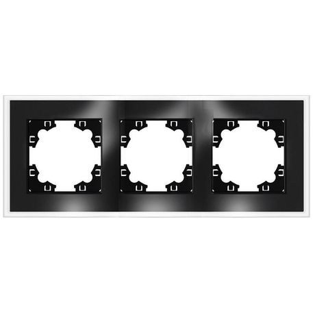 Афина рамка стеклянная трехместная универсальная, графит (еврослот) - 2256 Союз